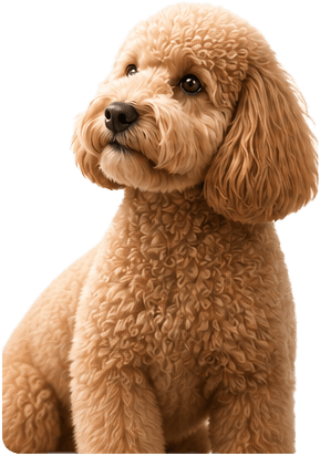 Happy poodle